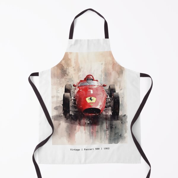 Item preview, Ferrari 500 Vintage 1953 F1 Watercolour Painting Print designed and sold by PicTechNowArt.