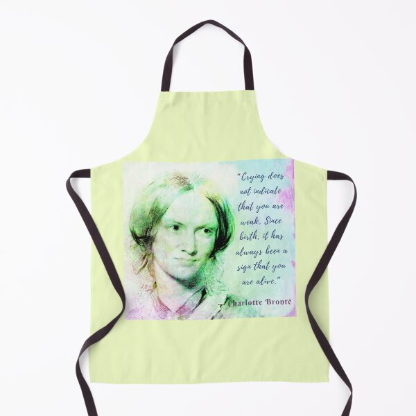 Item preview, Copy of Charlotte Brontë portrait and quote: Crying does not indicate that you are weak.... designed and sold by artbleed.