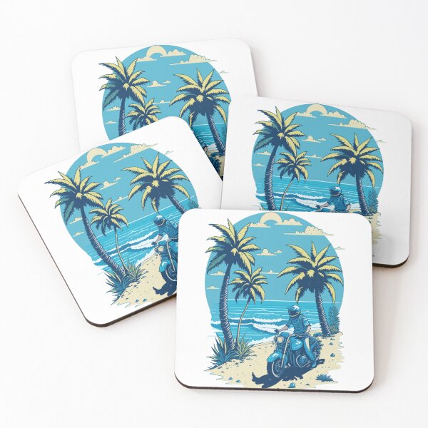 Item preview, motorcycle cruising along the coastal road designed and sold by Art Store Stickers.