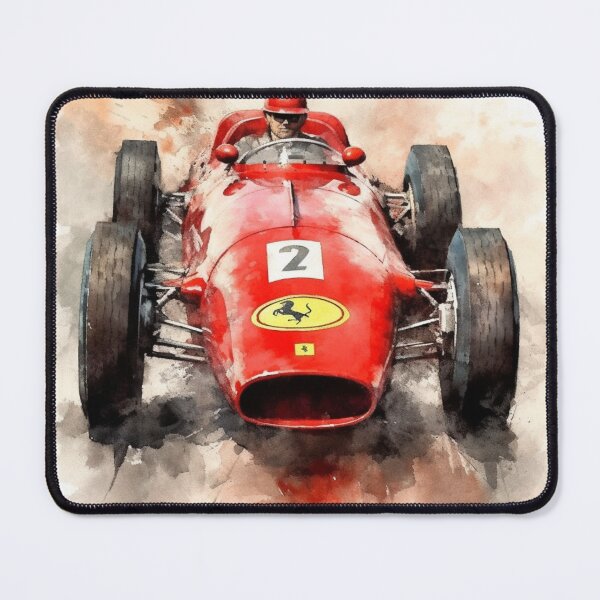 Item preview, Ferrari 500 Vintage 1953 F1 Watercolour Painting Print designed and sold by PicTechNowArt.