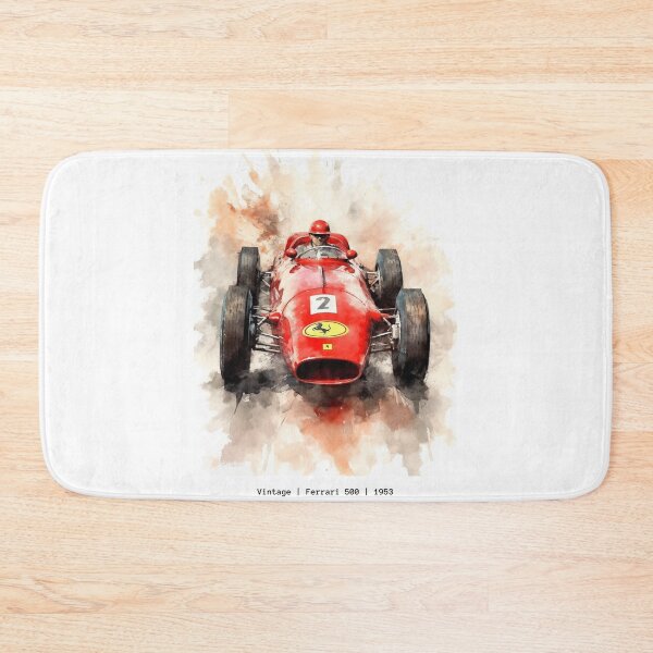 Item preview, Ferrari 500 Vintage 1953 F1 Watercolour Painting Print designed and sold by PicTechNowArt.