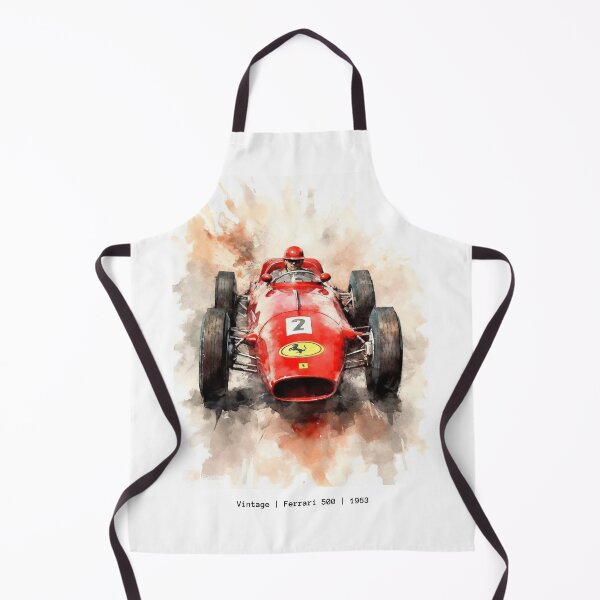 Item preview, Ferrari 500 Vintage 1953 F1 Watercolour Painting Print designed and sold by PicTechNowArt.
