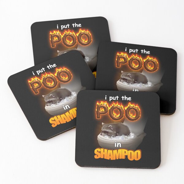 Item preview, I Put the Poo in Shampoo - raccoon word art designed and sold by snazzyseagull.