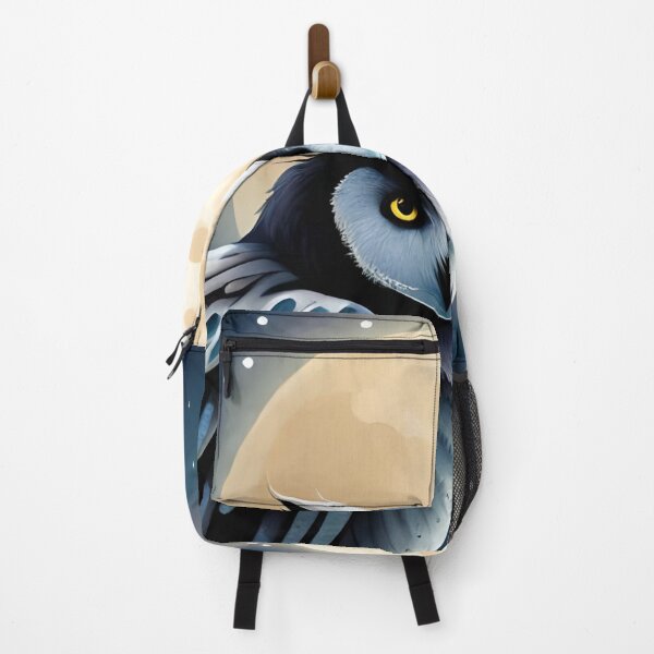 Item preview, Owl Bird Night Moon Water Color Nature Wildlife Art designed and sold by PixelCraving.