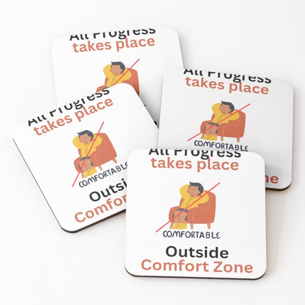 Item preview, All Progress takes place outside comfort zone designed and sold by JolieMastery.