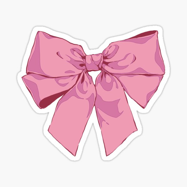 Pink Bow Tie Sticker Set  Sticker for Sale by S-ivanov