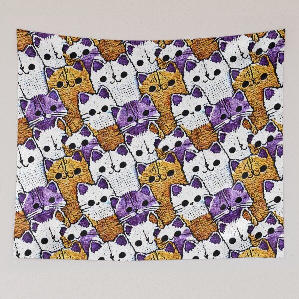 Item preview, Cat Sock Puppets - Playful Pattern Delight designed and sold by ZenEverAI.