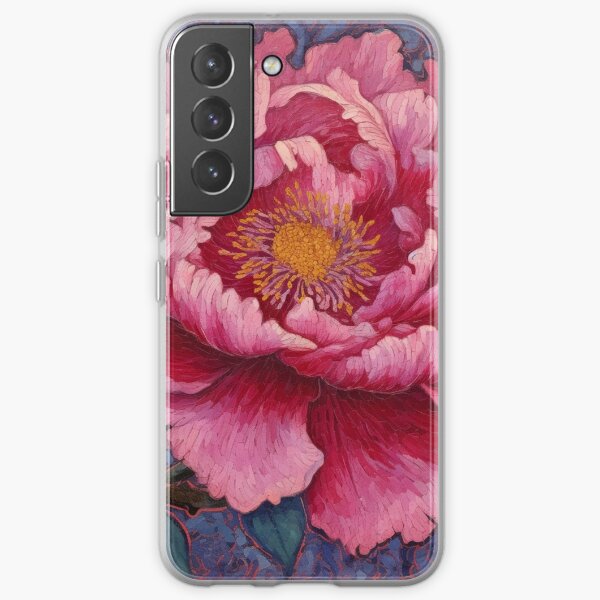 Pink Peony Single Bloom Samsung Galaxy Soft Case