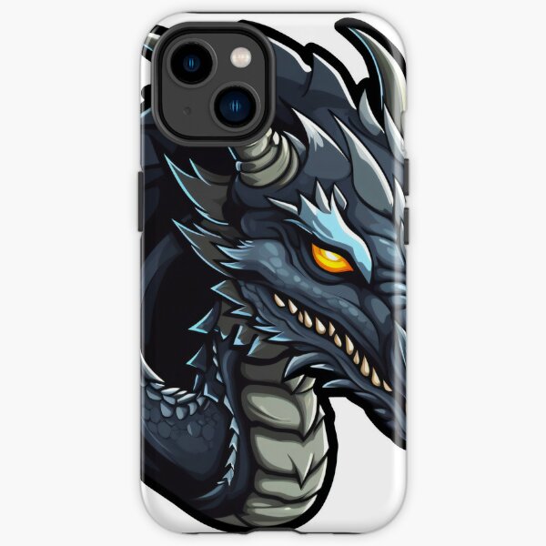 Black dragon Yellow Eyes Horns iPhone Tough Case