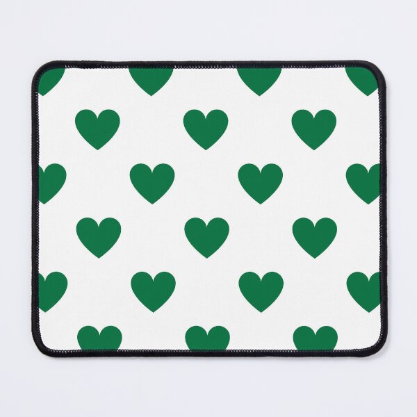 Item preview, Deep green heart print on white designed and sold by LittleBettyMakes.