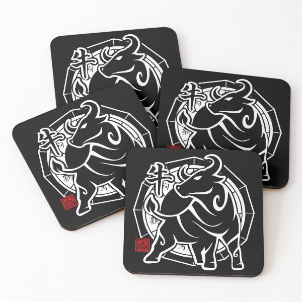 Item preview, Ox Chinese Zodiac Sign Lunar New Year Tribal Design designed and sold by loshimizuDesign.