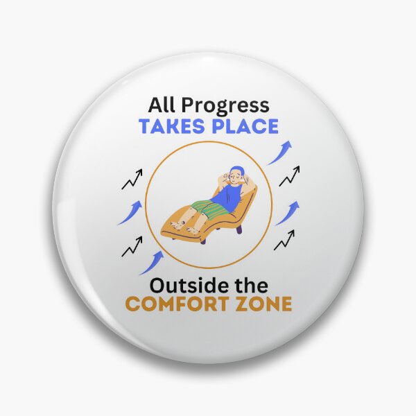 Item preview, All progress takes place outside the comfort zone designed and sold by JolieMastery.