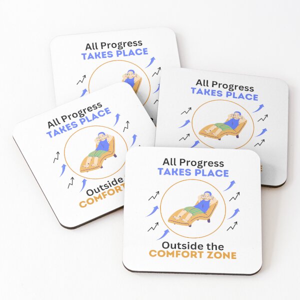 Item preview, All progress takes place outside the comfort zone designed and sold by JolieMastery.