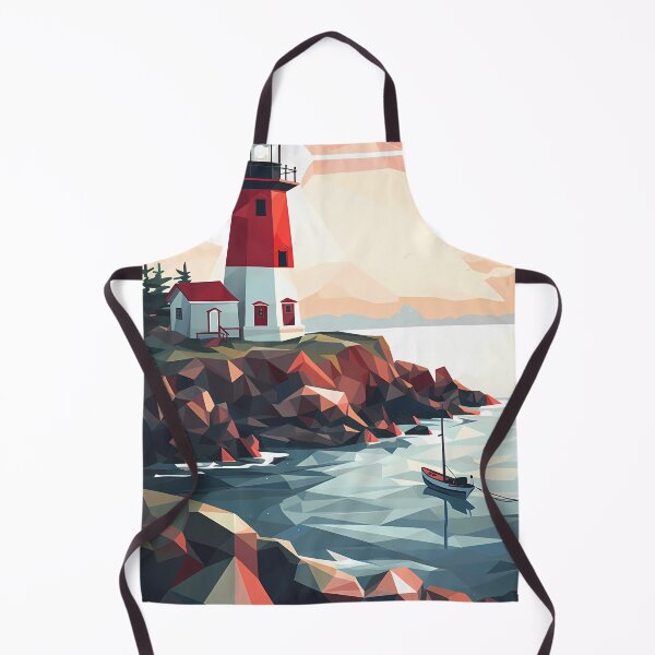 Item preview, East Coast Fishing Scene with Lighthouse designed and sold by SWReflections.