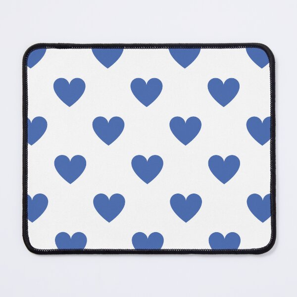 Item preview, Royal blue heart print on white designed and sold by LittleBettyMakes.