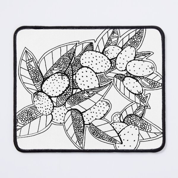 Item preview, California Kumquats Black and White Pen and Ink Drawing designed and sold by RhondaChase.