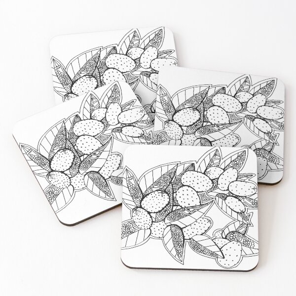 Item preview, California Kumquats Black and White Pen and Ink Drawing designed and sold by RhondaChase.