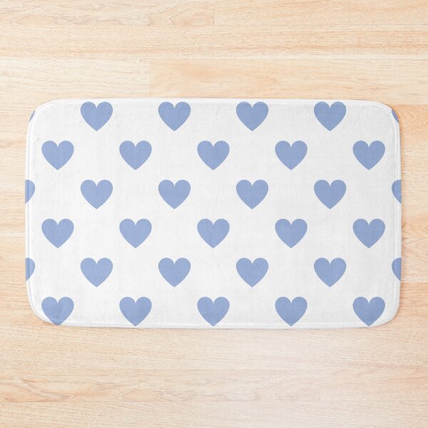 Item preview, Sky blue heart print on white designed and sold by LittleBettyMakes.