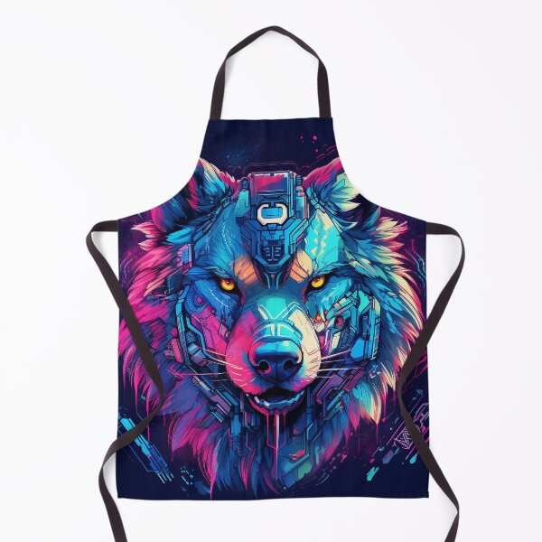 Item preview, Colorful Angry Cyber Wolf for Cyber-Gangsters designed and sold by NapNapSleeper.