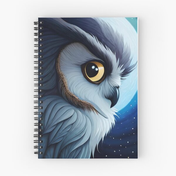Item preview, Owl Bird Night Moon Water Color Nature Wildlife Art designed and sold by PixelCraving.