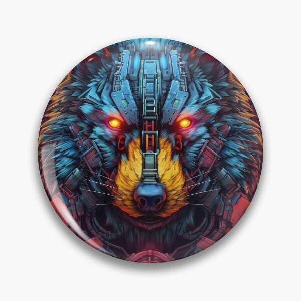 Item preview, Colorful Cyber Wolf for Cyber-Gangsters designed and sold by NapNapSleeper.