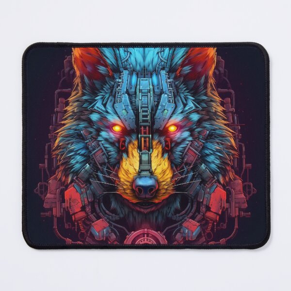 Item preview, Colorful Cyber Wolf for Cyber-Gangsters designed and sold by NapNapSleeper.
