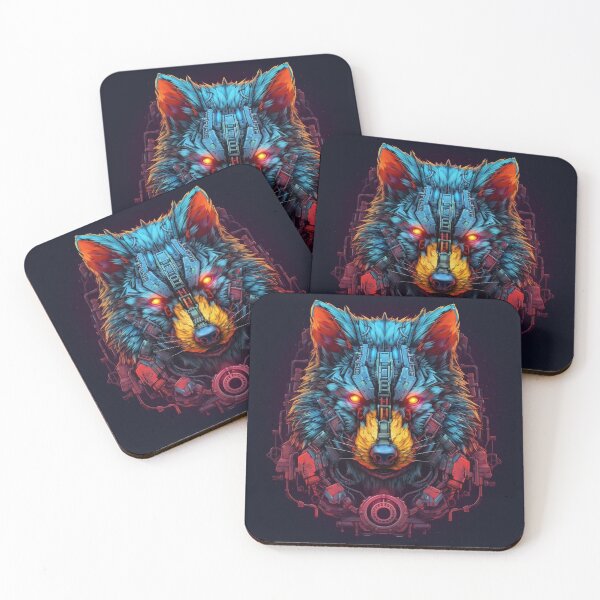 Item preview, Colorful Cyber Wolf for Cyber-Gangsters designed and sold by NapNapSleeper.