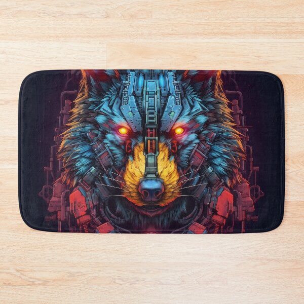Item preview, Colorful Cyber Wolf for Cyber-Gangsters designed and sold by NapNapSleeper.