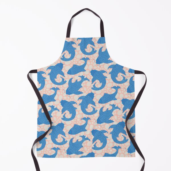 Artikelvorschau, KOI Japanischer Fischgartenteich mit Kieselsteinen in Blau-Weiß-Rouge-Orange - UnBlink Studio von Jackie Tahara entworfen und verkauft von Jackie Tahara of UnBlink Studio.