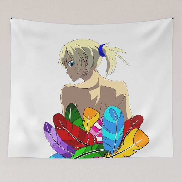 Item preview, Anime / Manga girl behind rainbow feathers designed and sold by MaveArts.