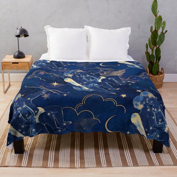 Item preview, Blue Gemini Constellation with Moon and stars designed and sold by DarkstarDesign.