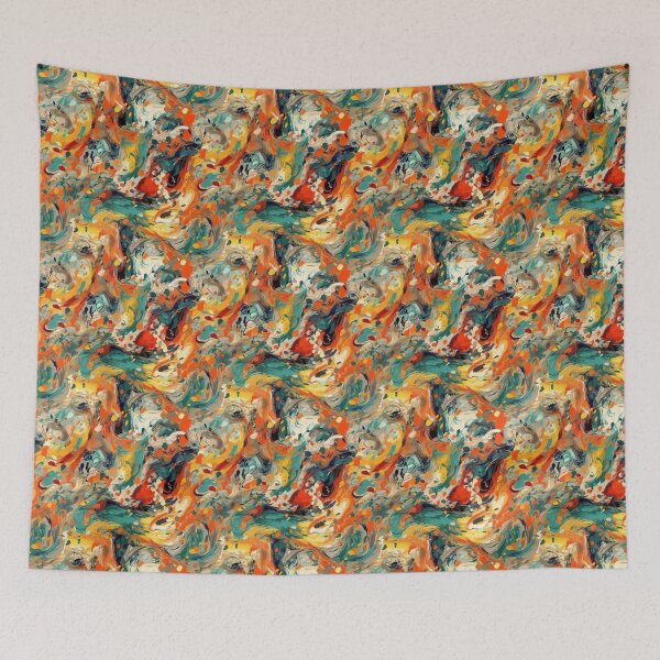 Item preview, Vibrant Patterned Art Print - Fluid and Abstract Motifs designed and sold by GiveMeMood.