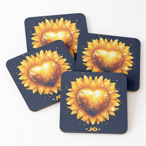 Item preview, Solar Love: Illuminating Sunflower Heart designed and sold by jooordaaan.