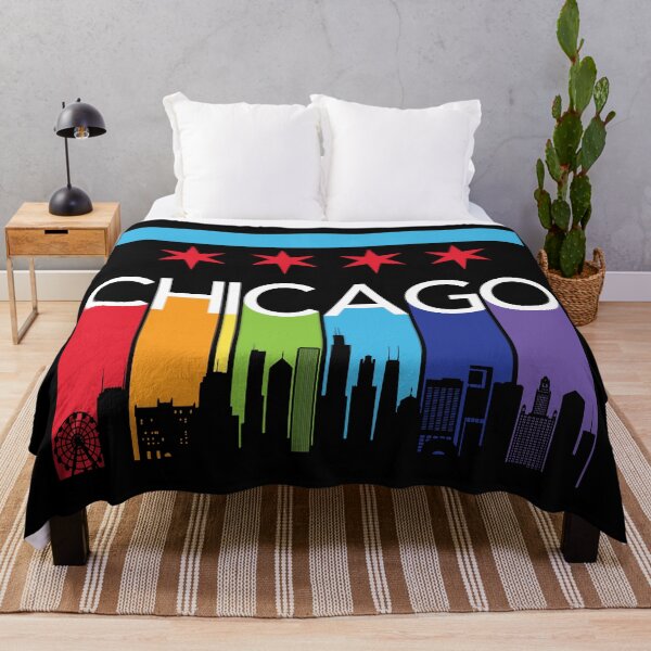 Item preview, Chicago Skyline Colorful Rainbow designed and sold by Highway24.
