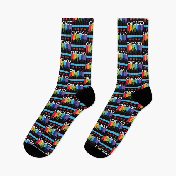 Item preview, Chicago Skyline Colorful Rainbow designed and sold by Highway24.