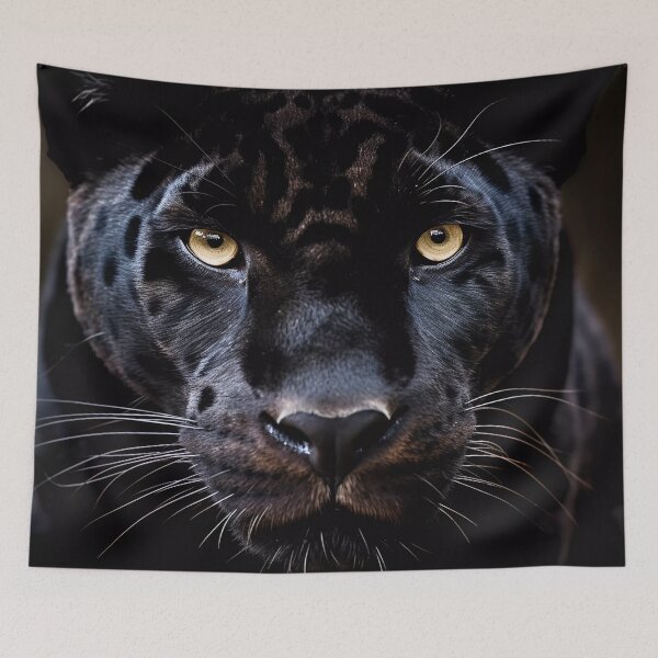 Item preview, Mesmerizing Gaze - Powerful Black Panther with Piercing Eyes designed and sold by SweetWhiskers.