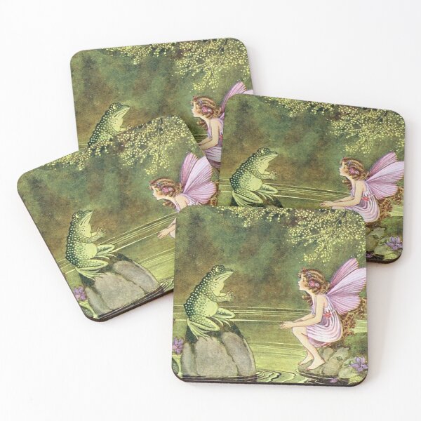 Item preview, Frog and Fairy Talking -Ida Rentoul Outhwaite designed and sold by forgottenbeauty.