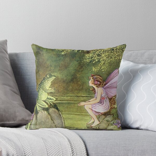 Item preview, Frog and Fairy Talking -Ida Rentoul Outhwaite designed and sold by forgottenbeauty.