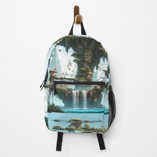 Item preview, city ​​on an island, tree, city of the future designed and sold by PRYMULLART.