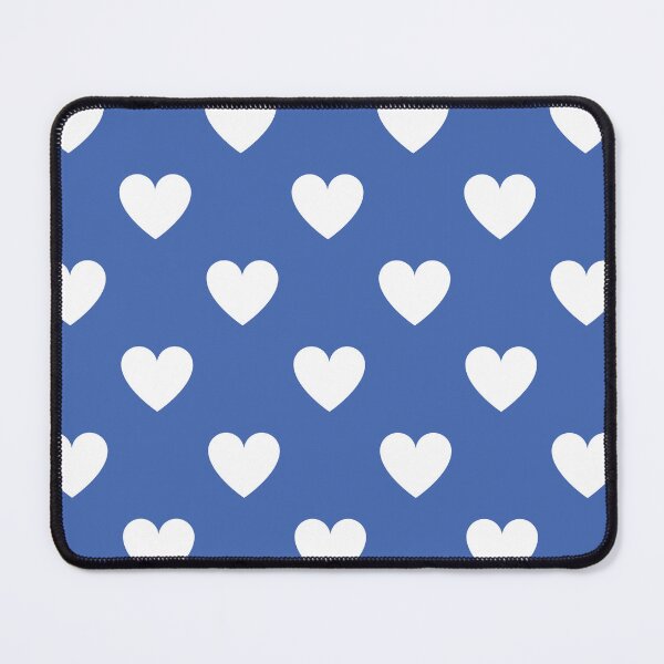 Item preview, White heart print on royal blue designed and sold by LittleBettyMakes.