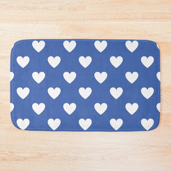 Item preview, White heart print on royal blue designed and sold by LittleBettyMakes.