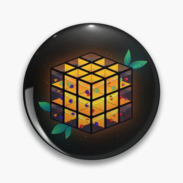 Item preview, Yellow fruit fluid glowing Rubik's cube designed and sold by Shaju.