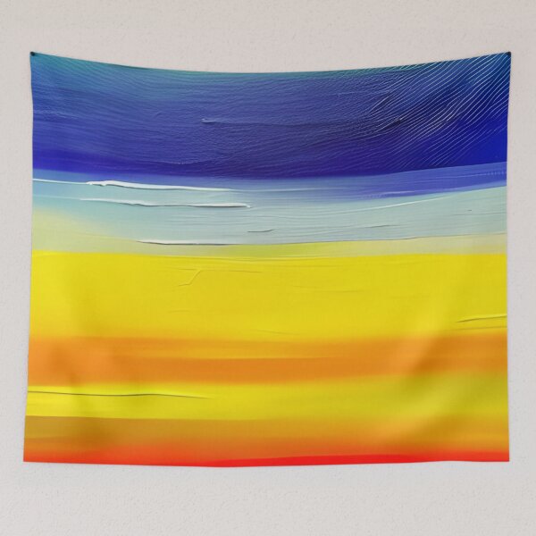 Item preview, Abstract Striped Colorful Oil  designed and sold by calibrit.