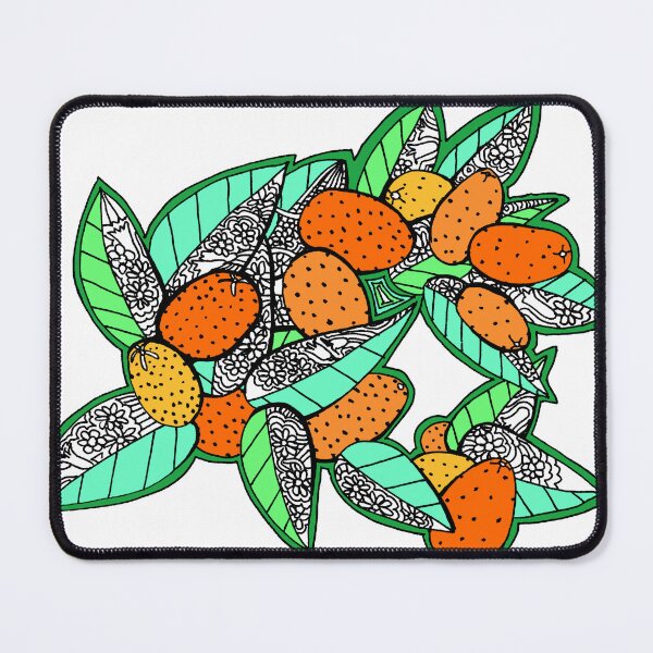 Item preview, Juicy Ripe California Kumquats with Pop Art Leaves designed and sold by RhondaChase.