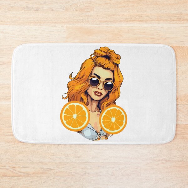 Item preview, Vibrant Orange: A Captivating Portrait of a Woman designed and sold by Artwyz.