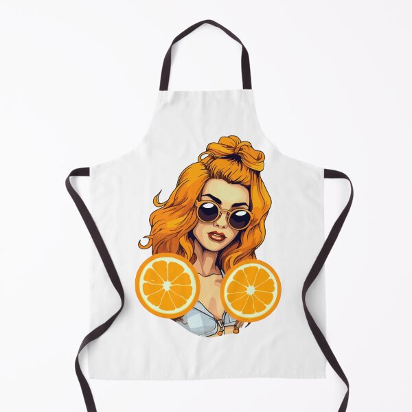 Item preview, Vibrant Orange: A Captivating Portrait of a Woman designed and sold by Artwyz.