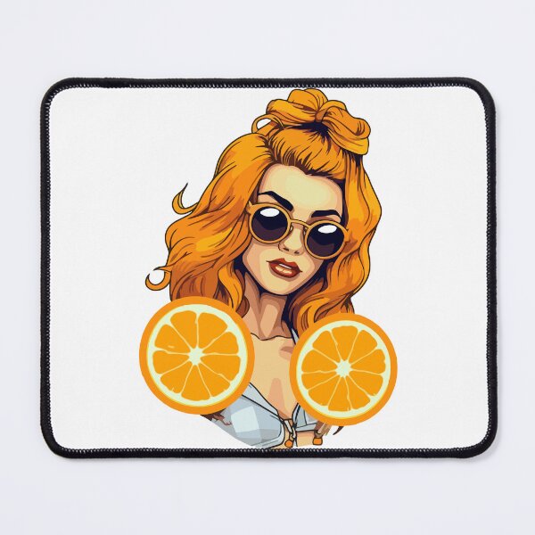 Item preview, Vibrant Orange: A Captivating Portrait of a Woman designed and sold by Artwyz.