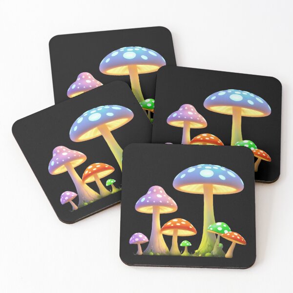 Item preview, Glow in the dark mushrooms | Cute mushrooms | Bioluminescent mushrooms designed and sold by IndigoTides.