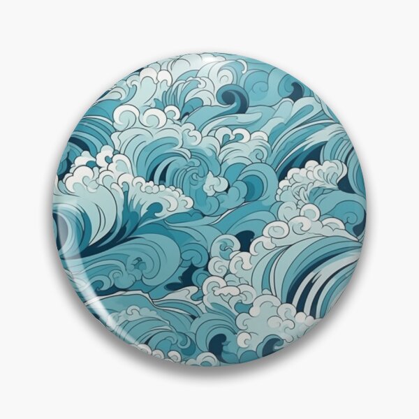 Item preview, Blue Japanese Waves designed and sold by Designifying.