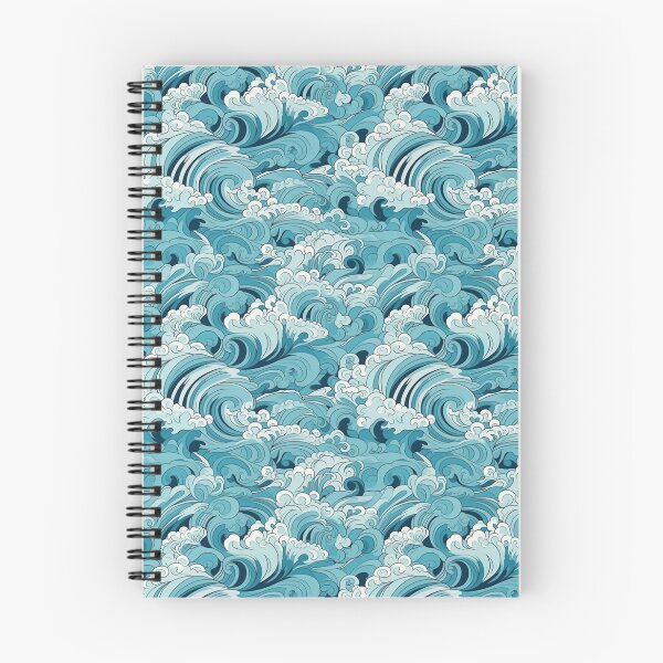 Item preview, Olas japonesas azules designed and sold by Designifying.